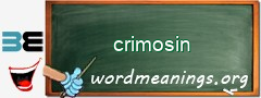 WordMeaning blackboard for crimosin
